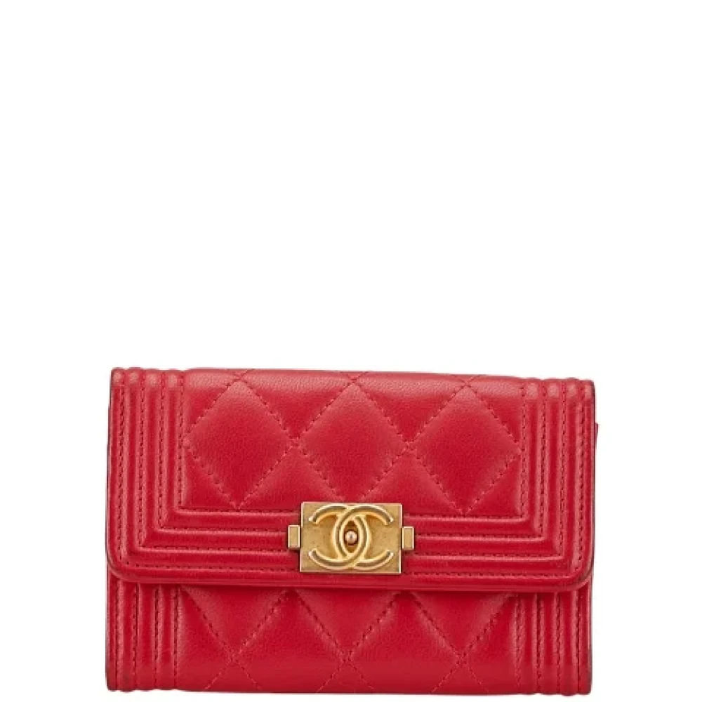 Chanel Vintage Pre-owned Leather wallets Pink Dames