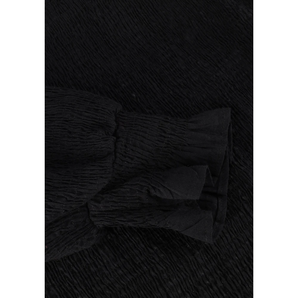 Antik batik Smock Blouse Angelie Elegant Stijl Black Dames