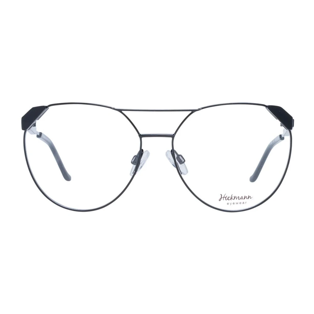 Ana Hickmann Zwarte Aviator Metalen Optische Frames Black Dames