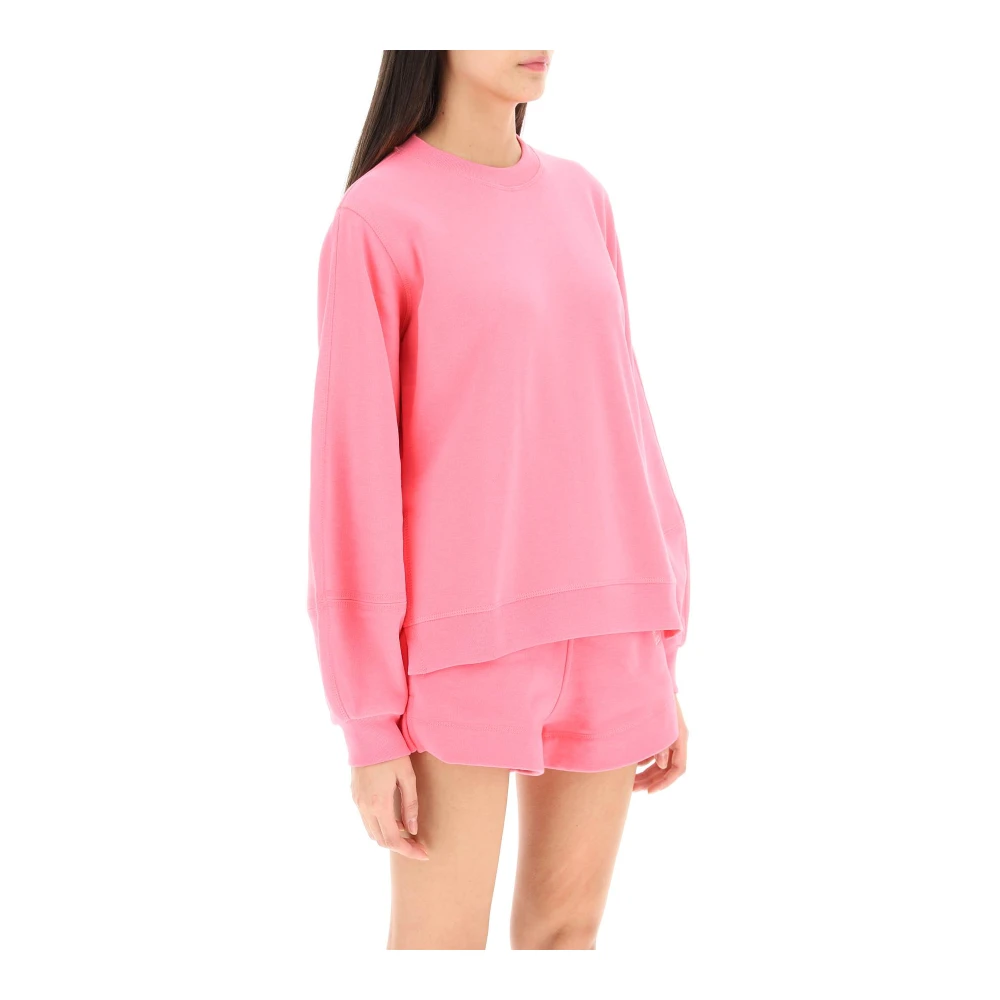 Ganni Puff Sleeves Sweatshirt Pink Dames