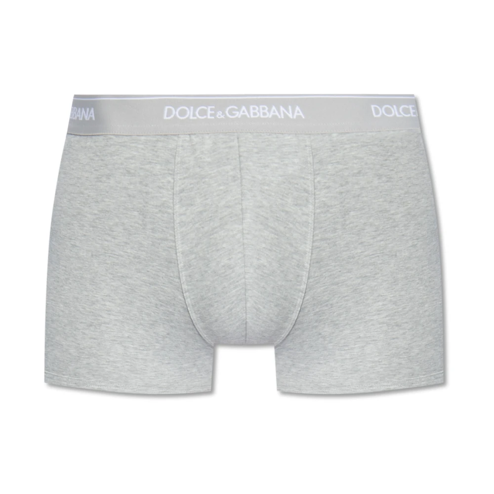 Dolce & Gabbana Merkboxers 2-pack Gray Heren