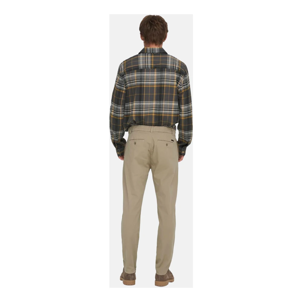 Only & Sons Casual Herenbroek Beige Heren