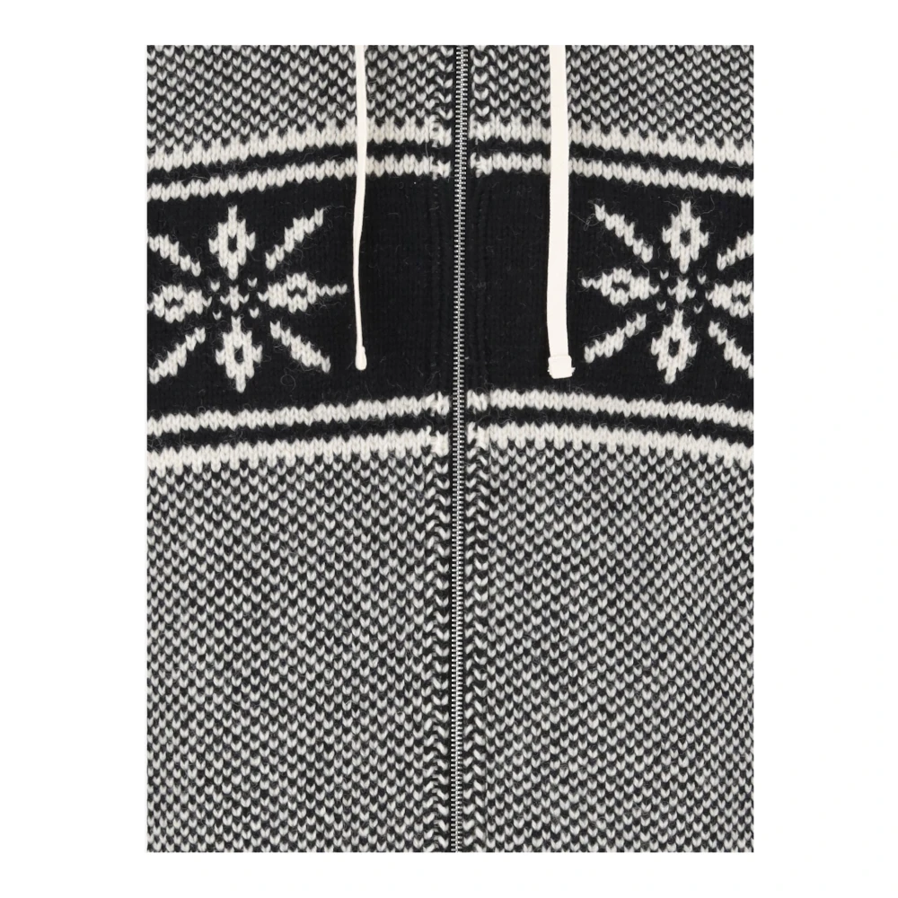 Junya Watanabe Grafische Katoenen Hoodie met Ritssluiting Black Heren