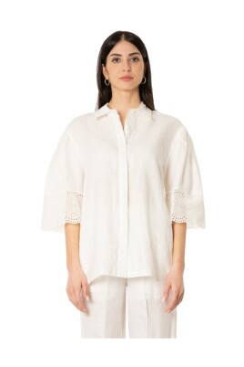 chemise-en-lin-blanc-manches-courtes