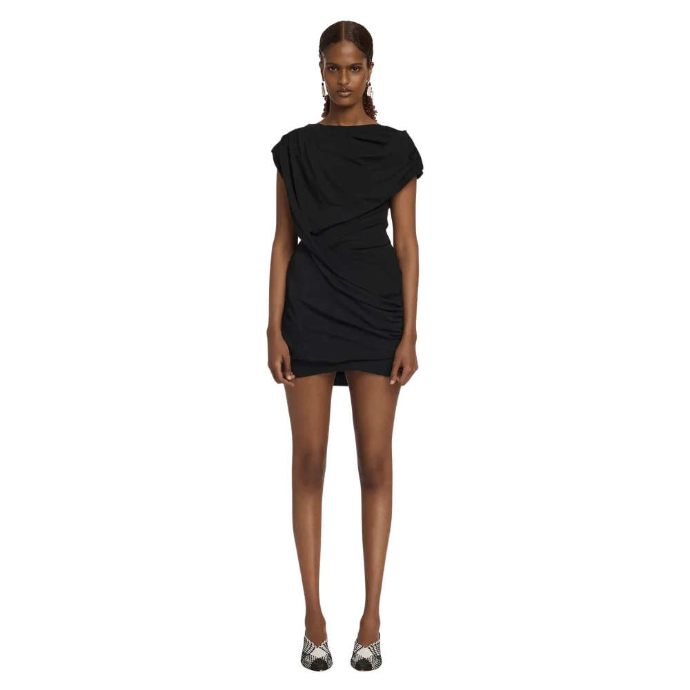Entire Studios Women's Black Twist Draped Mini Dress - Party Dresses - M - Dresses