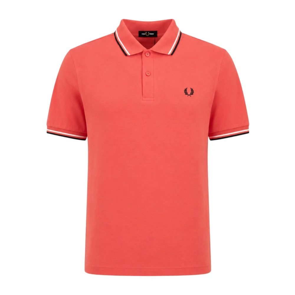 Fred Perry Men's Red F Perry T-Shirts And Polos - F Perry - Polo Shirts - M - Tops