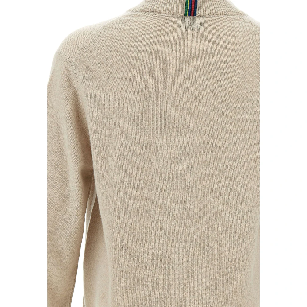 Paul Smith Merino Wol Vest Zand Duif Grijs Beige Heren