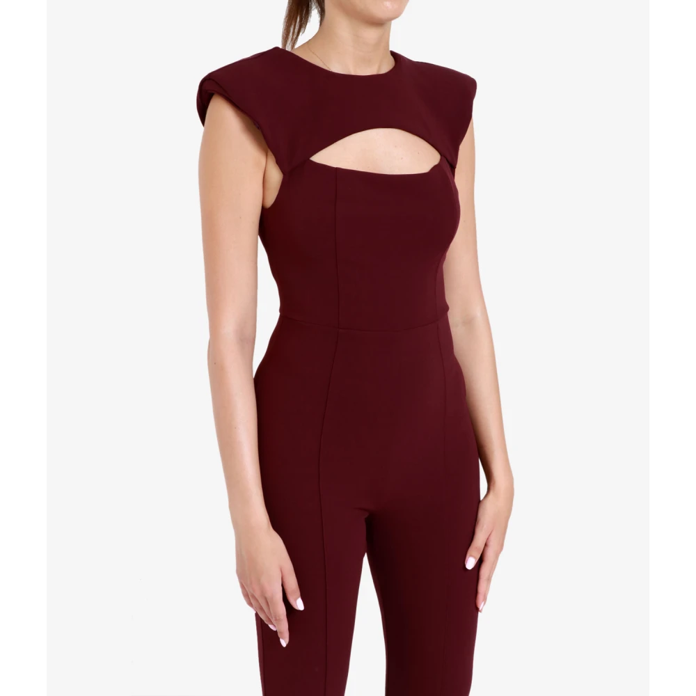 Aniye By Wijde Broek Jumpsuit met Schoudervullingen Red Dames
