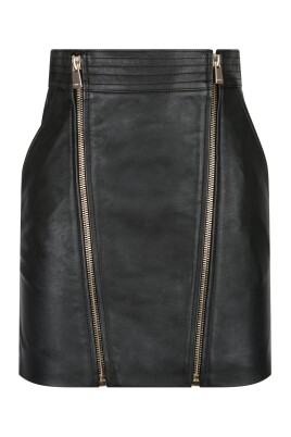 black-faux-leather-mini-skirt