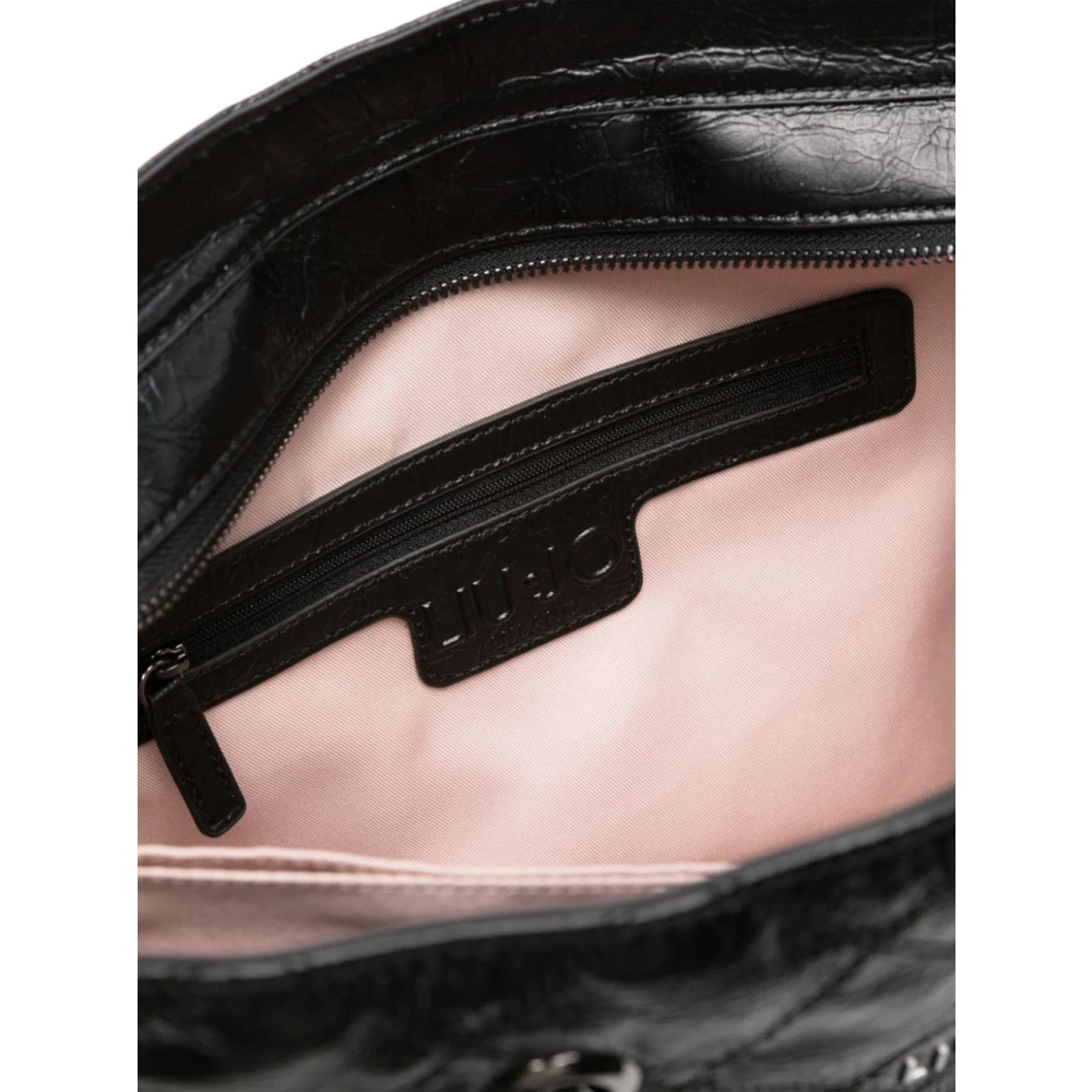 Liu Jo Zwarte Diamantstiksels Schoudertas Black Dames