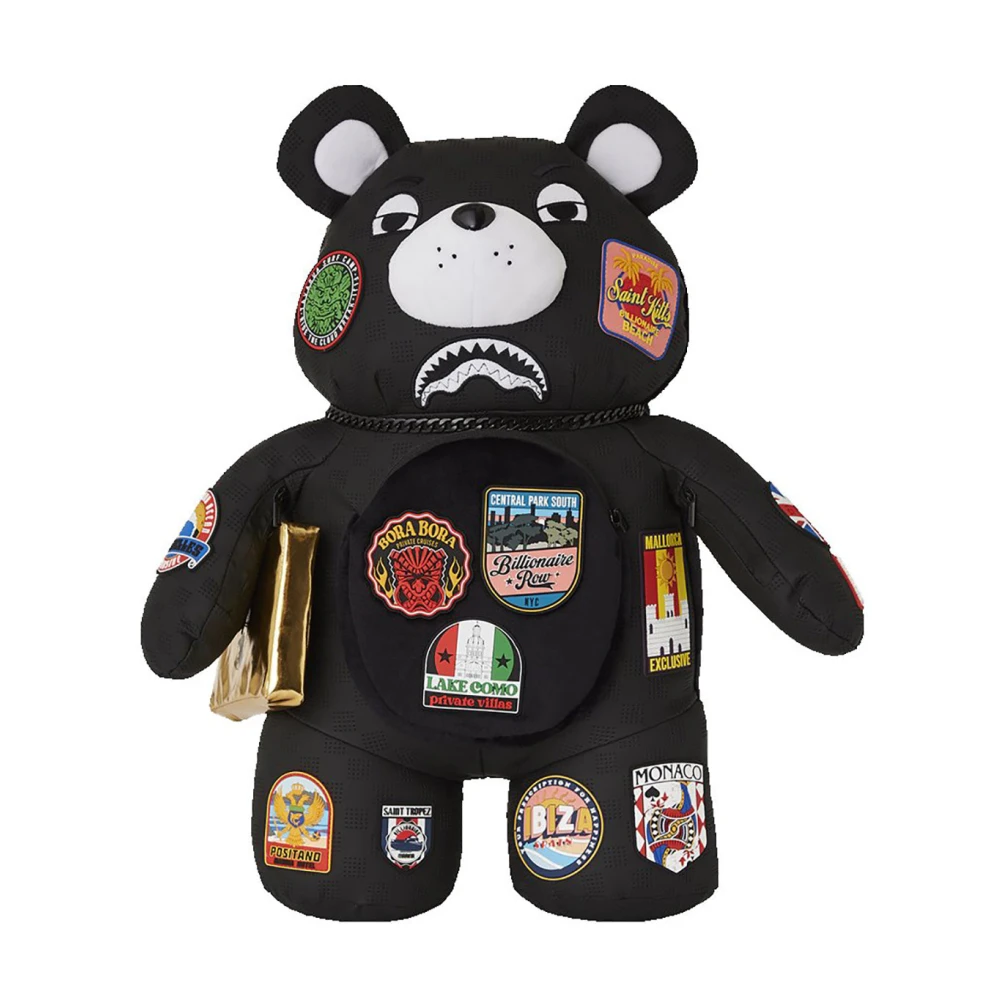 Sprayground Unisex Black Moneybear Backpack - Backpacks - One Size - Bags