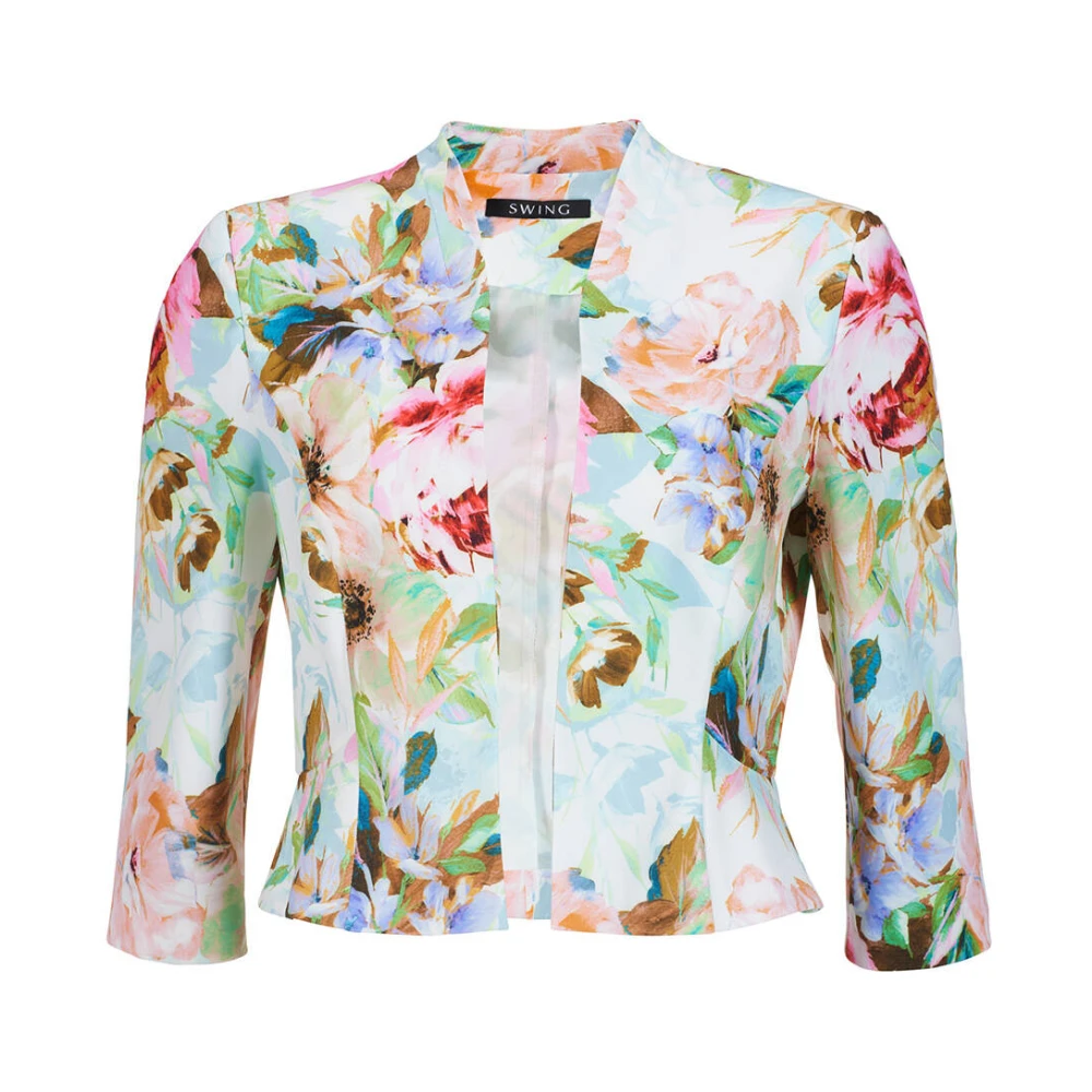 Swing Aansluitende jas van lichtgewicht scuba Multicolor Dames