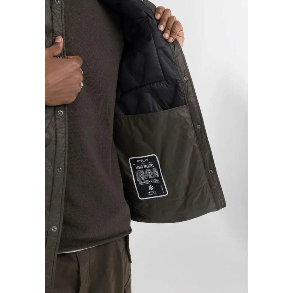 Replay Logo Jacket Green Heren