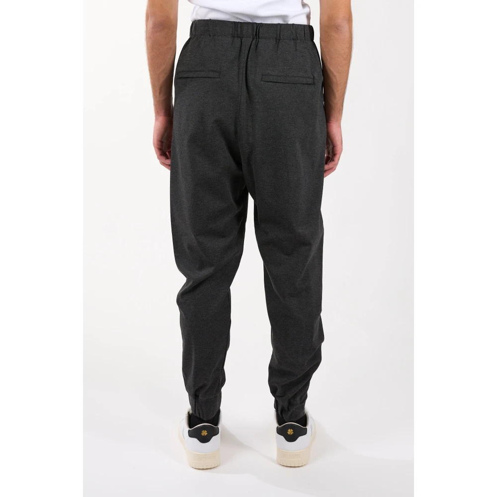 Hevo Jersey broek met knoop en rits Gray Heren