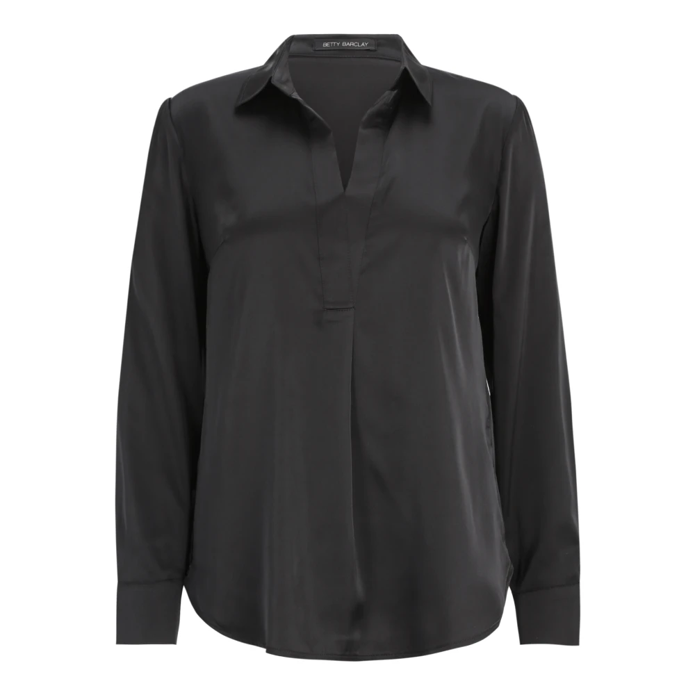 Betty Barclay Elegante lange blouse met V-hals Black Dames