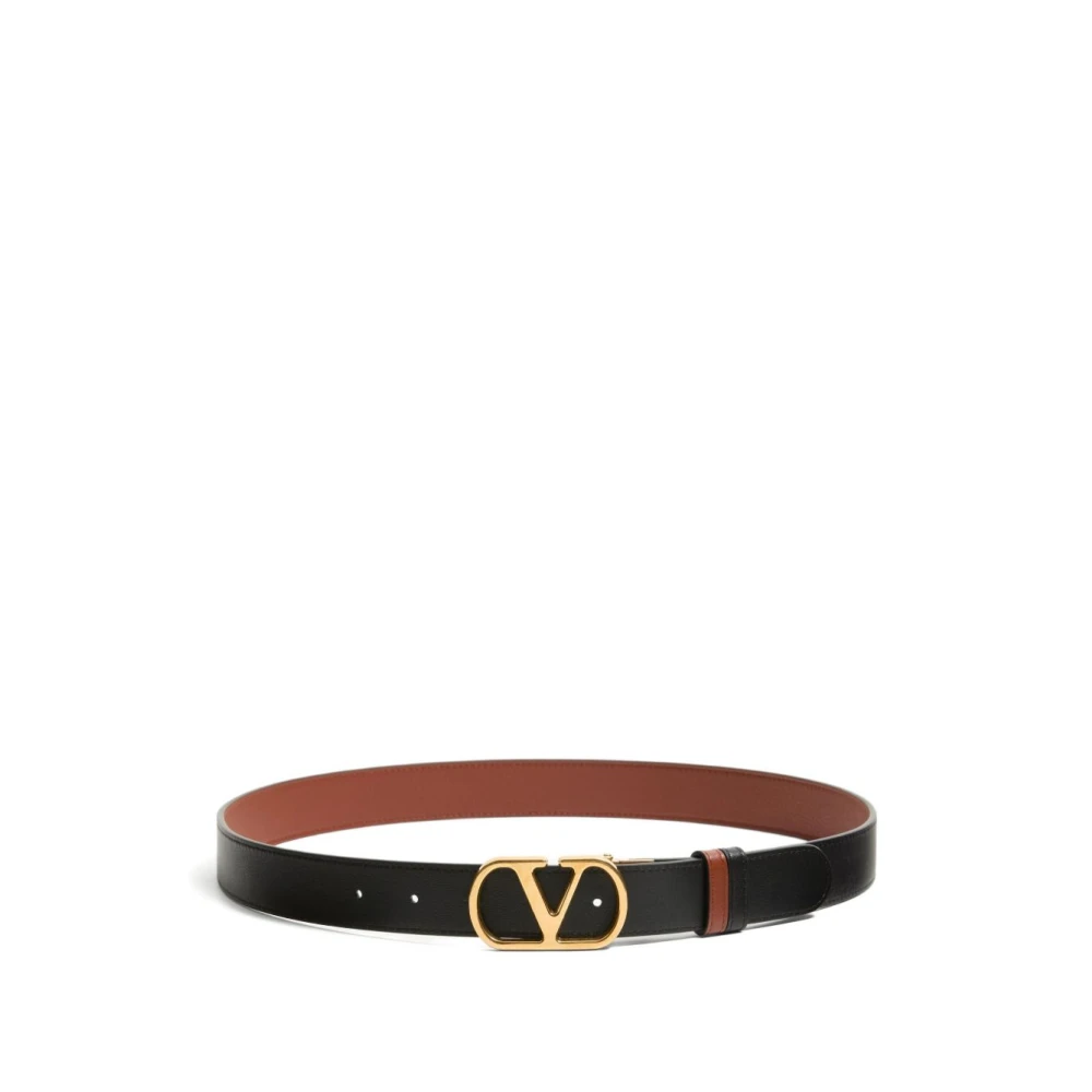 Valentino Garavani Vlogo Signature Reversible Belt - Male - Belts - Black - 95 Cm - Accessories