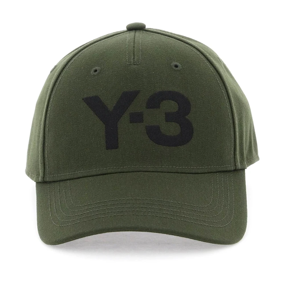 Y-3 Baseballpet met logo borduursel Green Heren