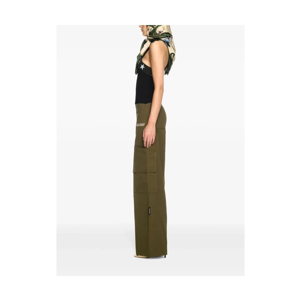 Off White Olijfgroene Cargo Broek Green Dames