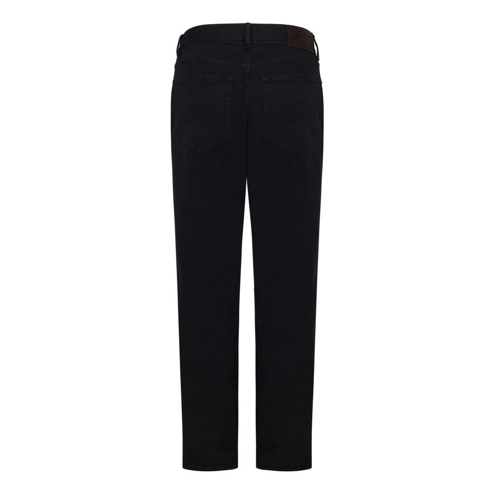 Brioni Zwarte Slim Fit Straight Leg Jeans Black Heren