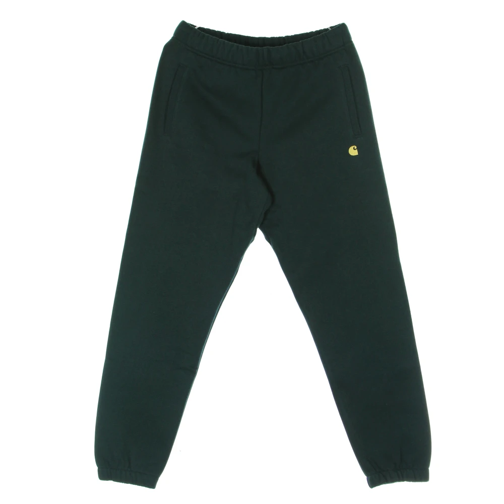 Carhartt WIP Gouden Frasier Sweatpants Trainingspak Elastische Boord Green Heren