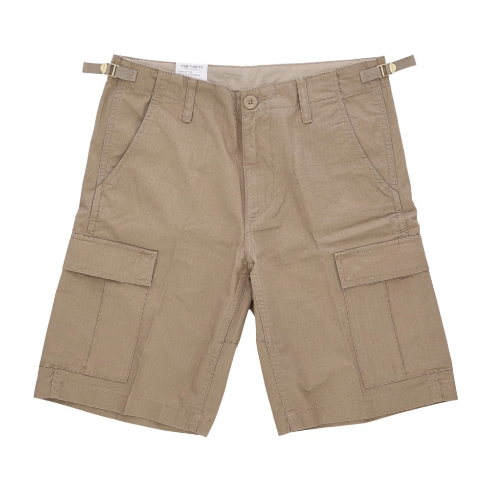 Carhartt WIP Cargo Shorts in Leren Stof Beige Heren