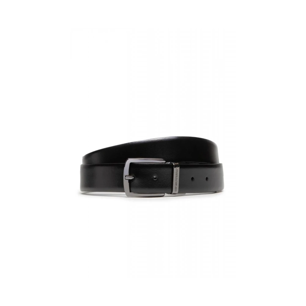 Emporio Armani Homme Noir Accessoires, Taille: One Size Ceinture Réversible En Cuir