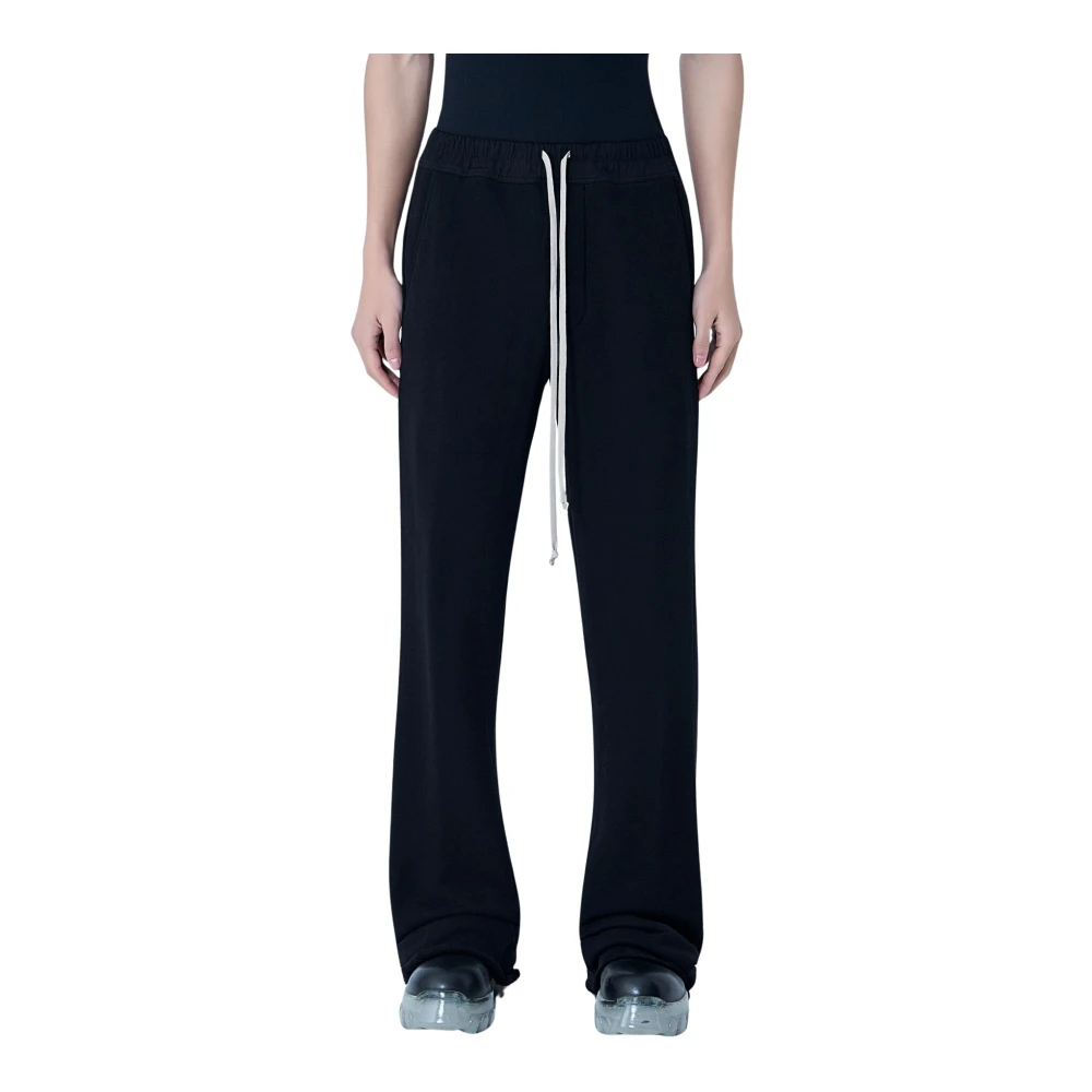 Rick Owens Black Dietrich Drawstring Trousers - Male - Wide Trousers - S - Trousers