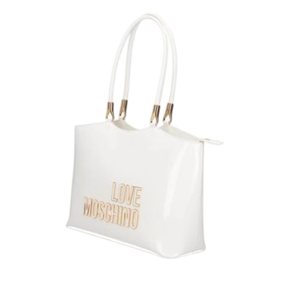 Love Moschino Women's White Logo-Detail Tote Bag - Shopping Bags - One Size - Bags