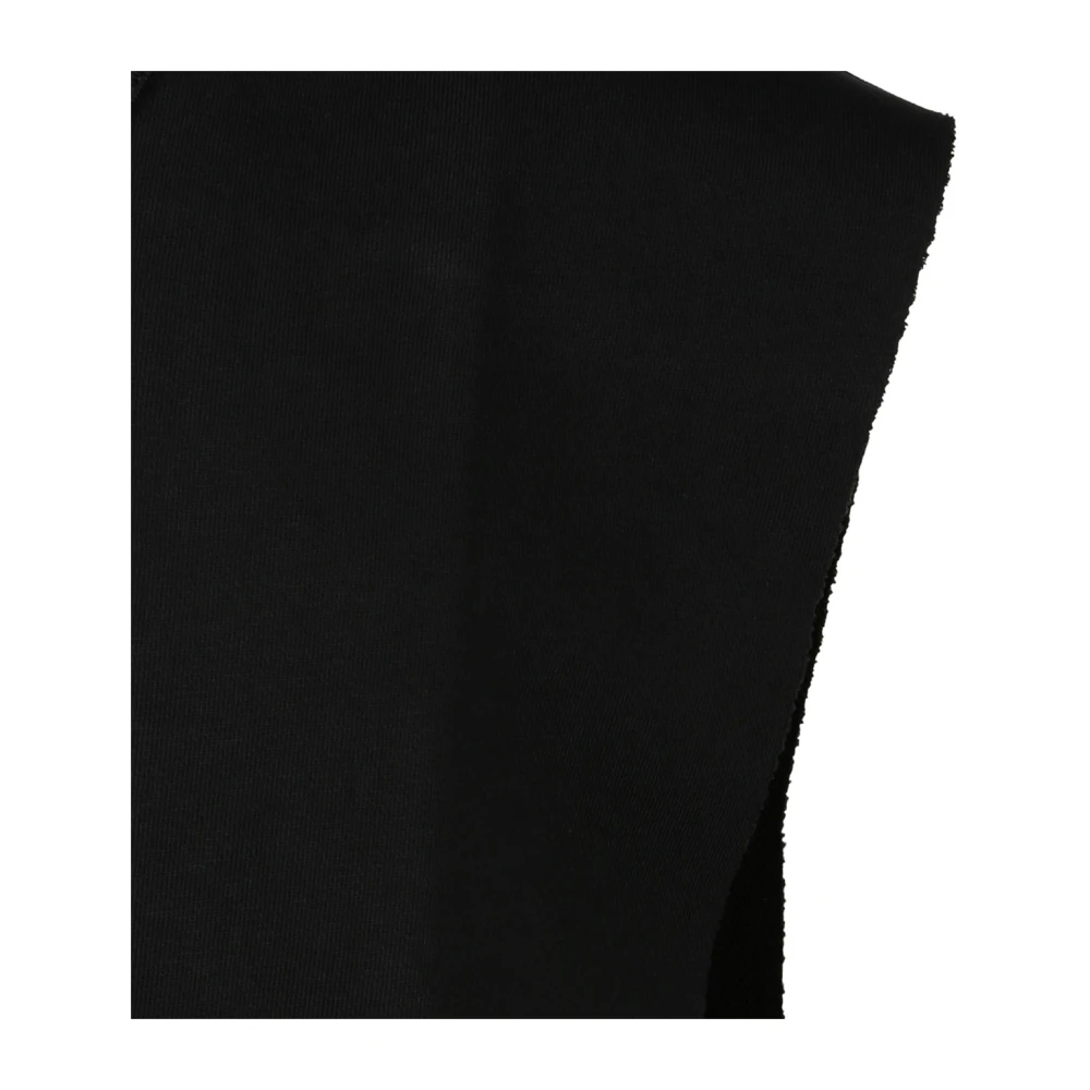 Thom Krom Zwarte Tank T-Shirt met Geometrische Stiksels Black Heren