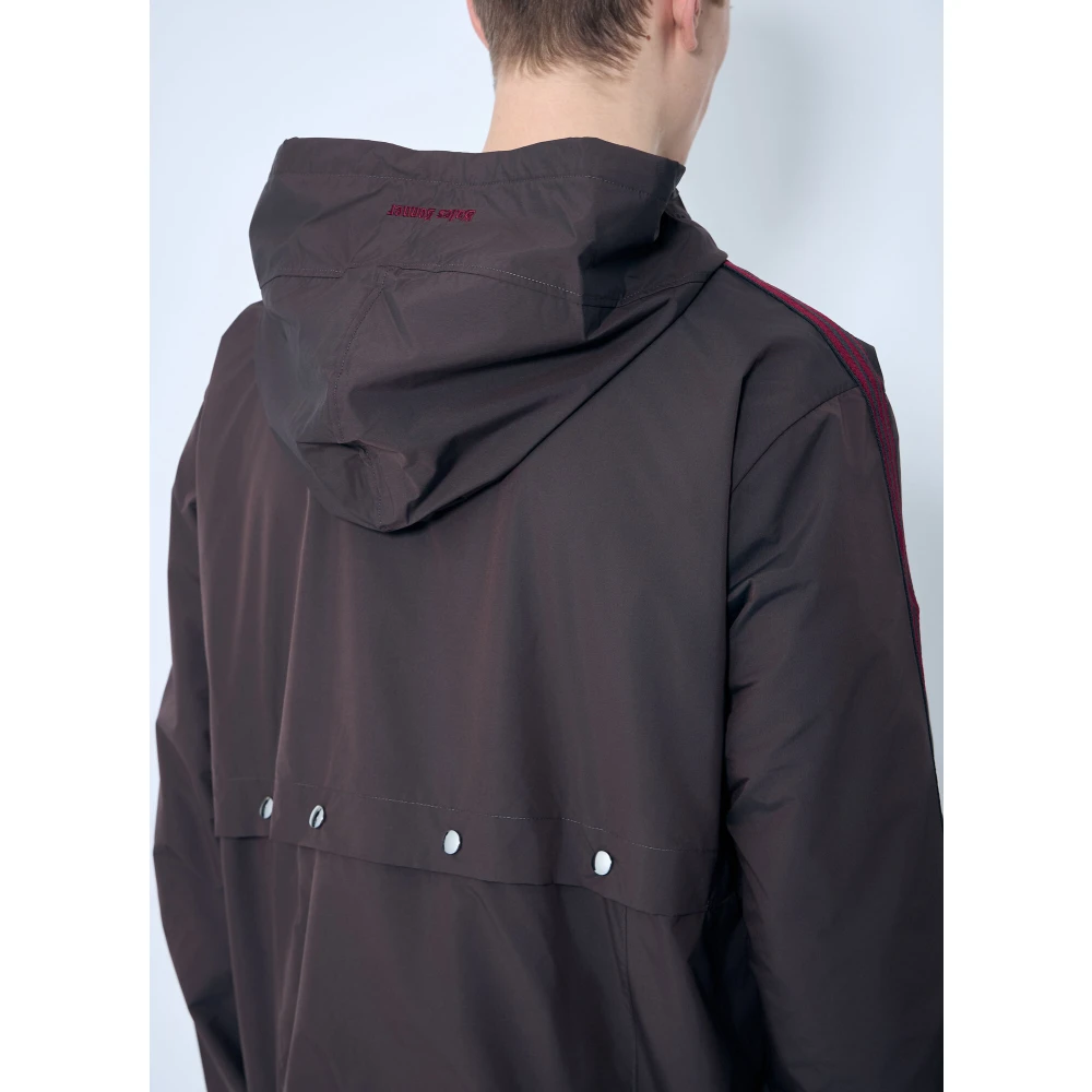 Adidas Gestreepte capuchon anorakjas Brown Heren