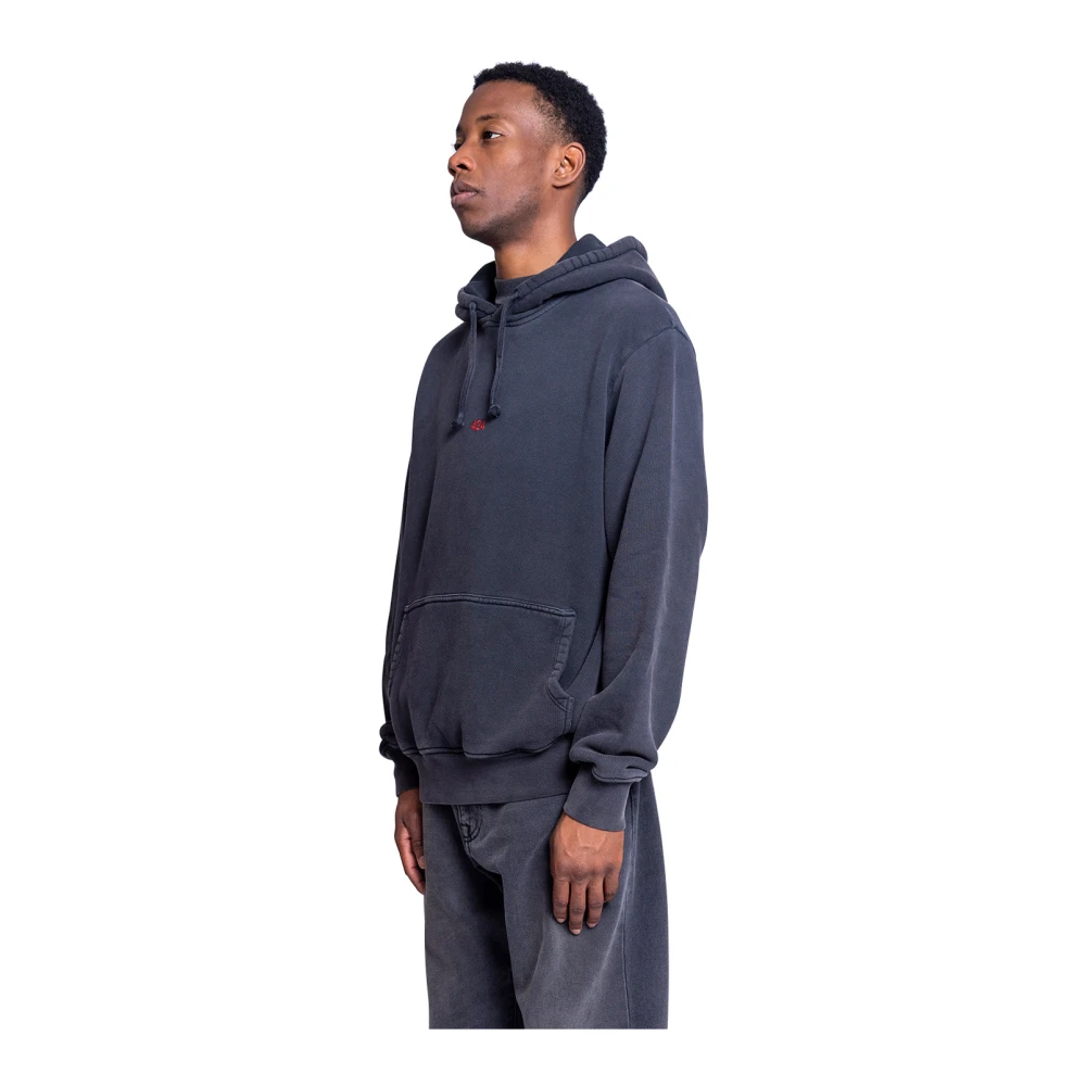424 Zwarte Alias Hoodie met Trekkoord Capuchon Black Heren