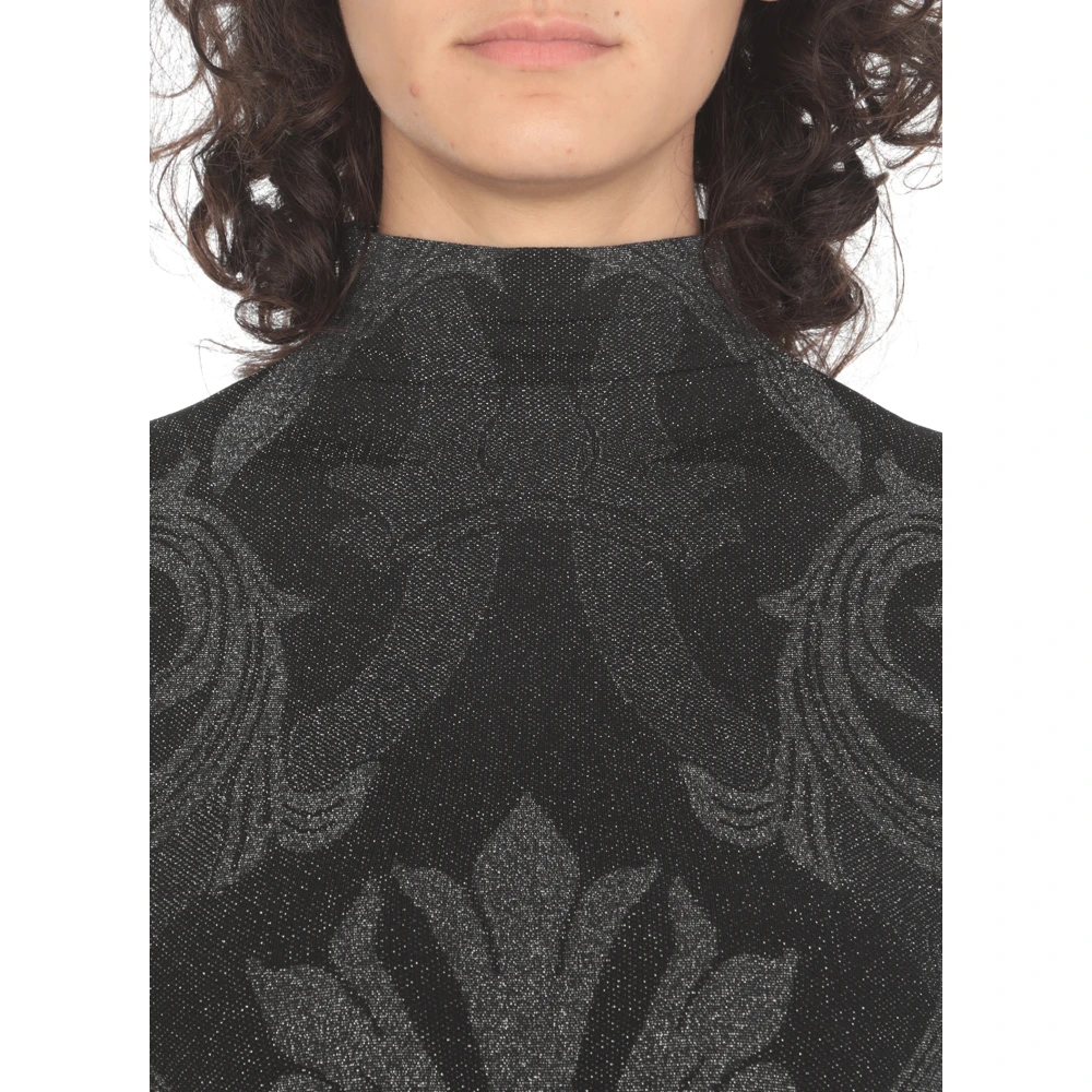 Wolford High Neck Lurex Body Top Black Dames