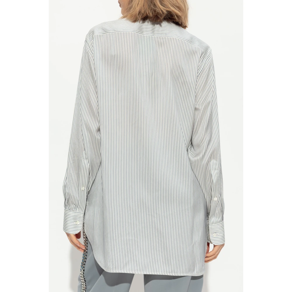 Stella Mccartney Zijden shirt met zak White Dames