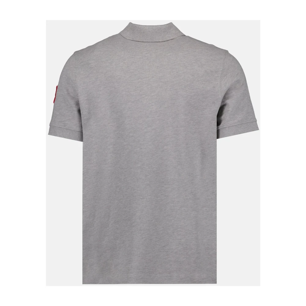Moncler Klassieke Logo Polo Shirt Gray Heren