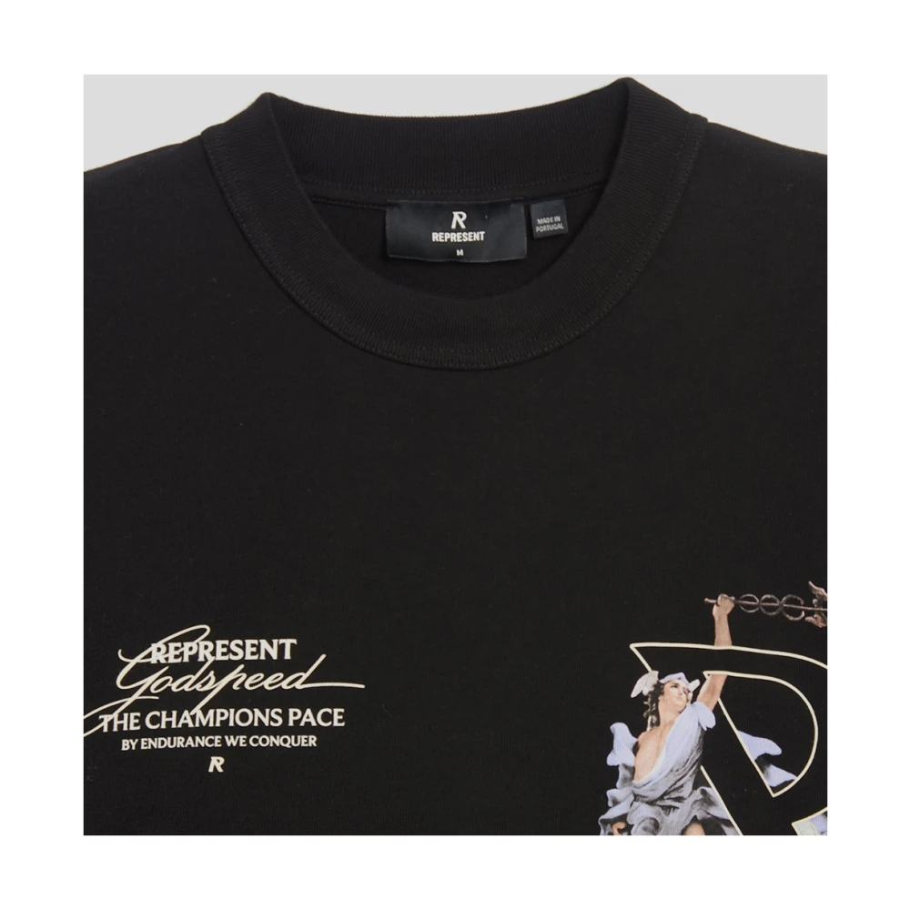 Represent Katoenen Bedrukt T-shirt Black Heren