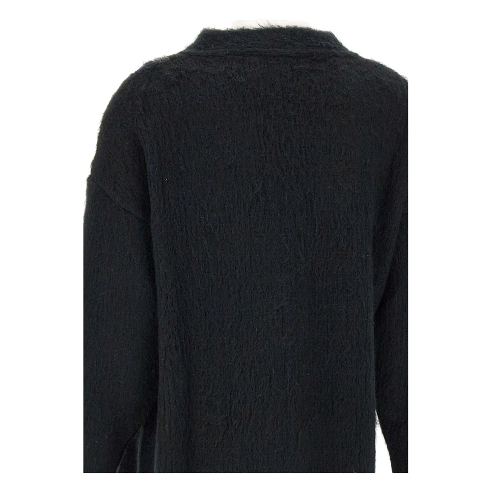 Iceberg Mohair Vest Zwart V-Hals Trui Black Dames