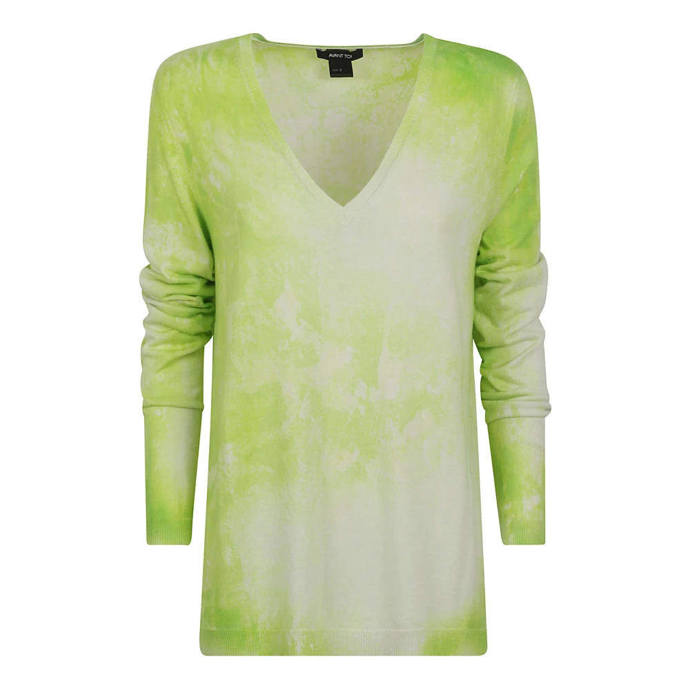 Avant Toi Luxe Kasjmier Zijde Sweaters Green Dames