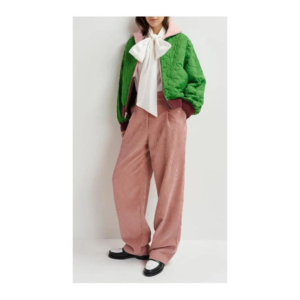 Essentiel Antwerp Omkeerbare Oversized Hart Gewatteerde Jas Multicolor Dames