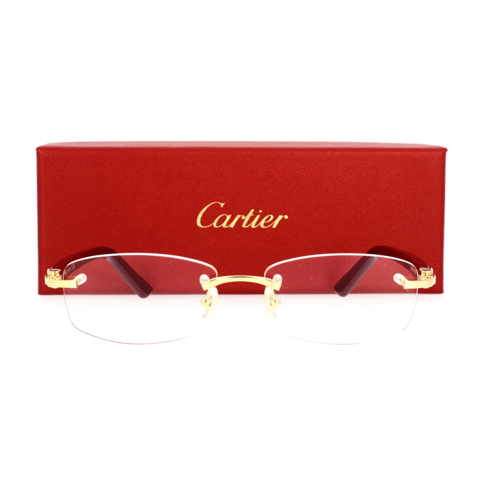 Elegante Rektangulære Briller, Cartier, Briller