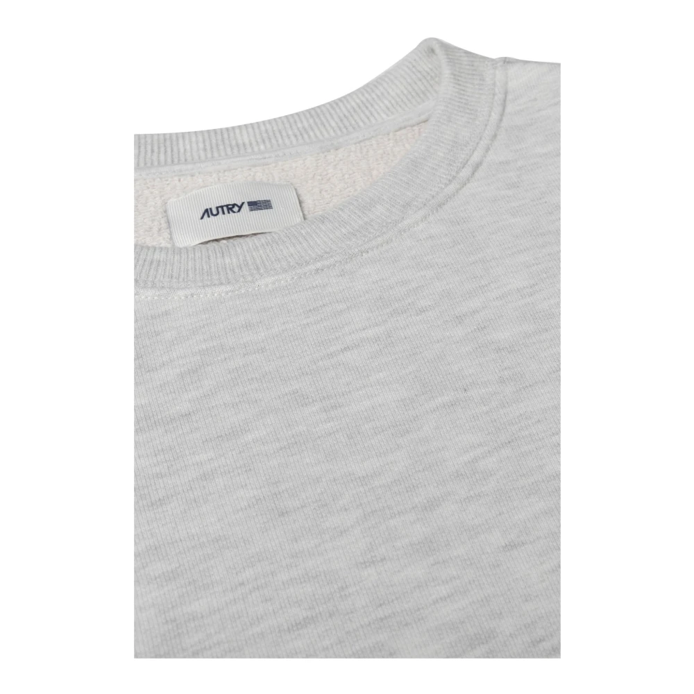 Autry Geborduurde Ronde Hals Sweater Gray Heren