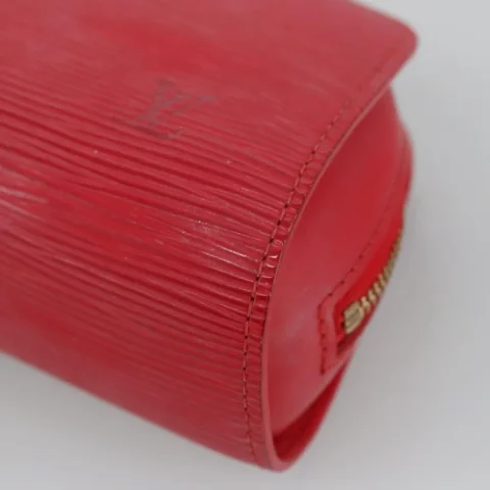 Louis Vuitton Vintage Pre-owned Leather pouches Red Dames