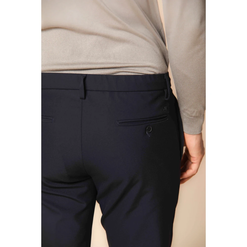 Mason's Blauwe Chino Jogger Broek Regular Fit Blue Heren
