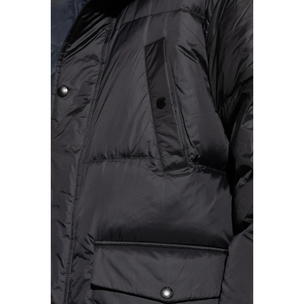 Yves Salomon Omkeerbare jas met capuchon Black Heren