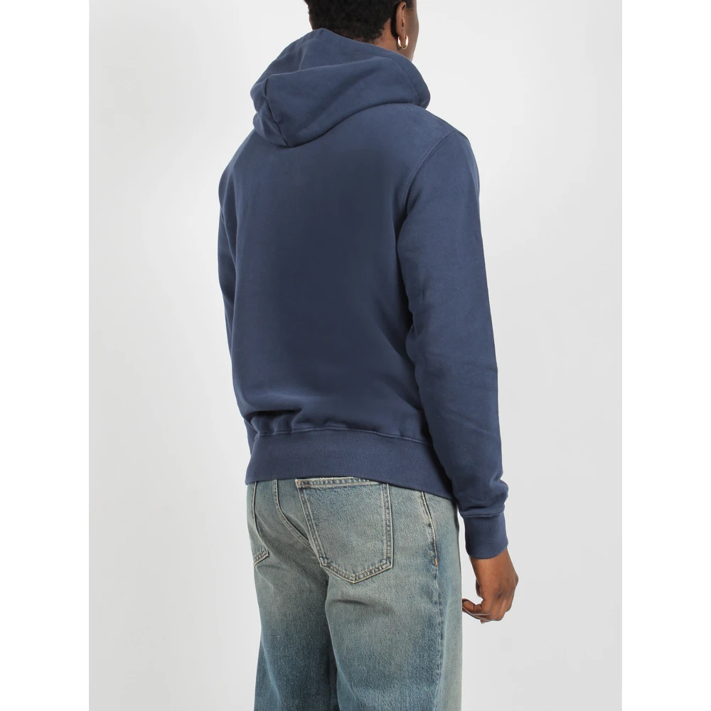 MC2 Saint Barth Geborduurde hoodie met pluche interieur Blue Heren