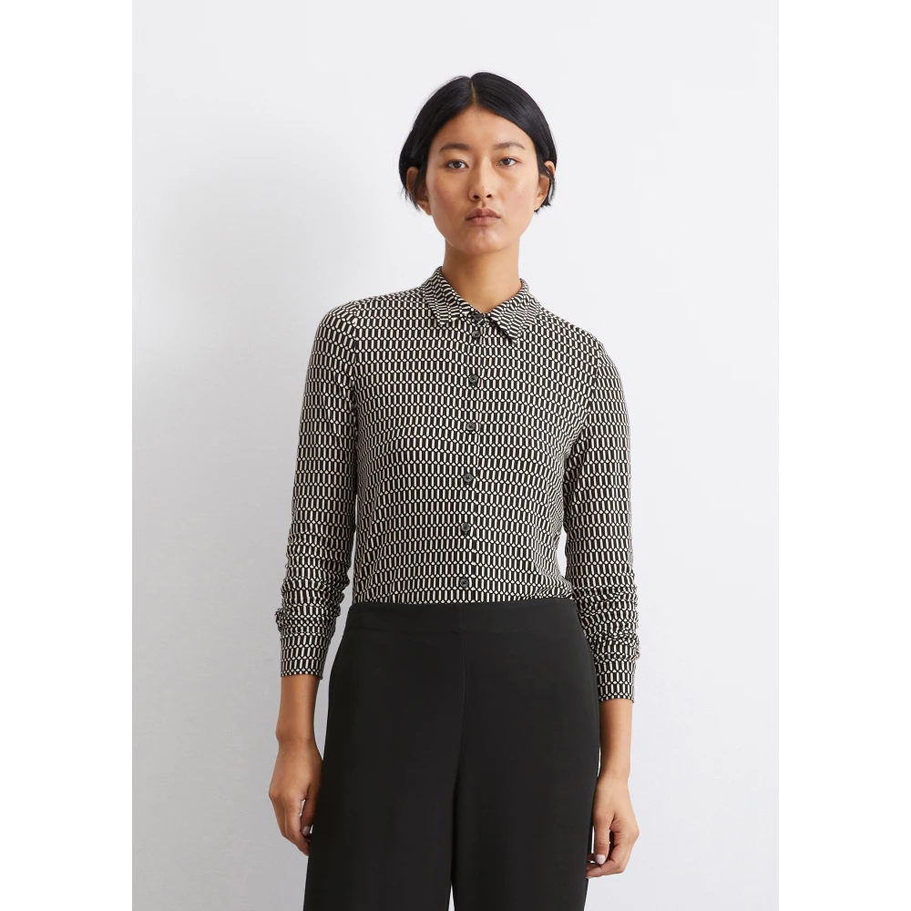 Marc O'Polo Reguliere jersey print blouse Multicolor Dames