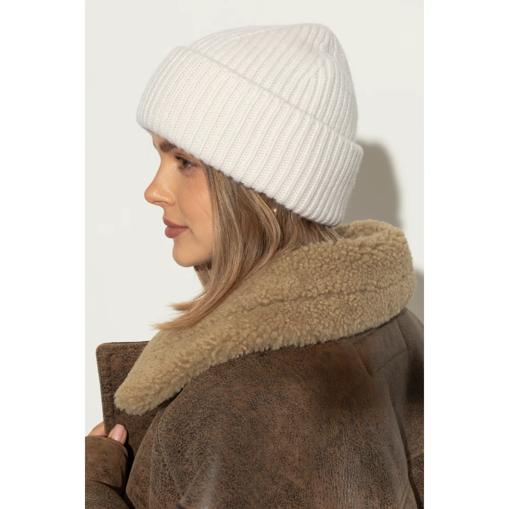 Yves Salomon Kasjmier muts Beige Dames