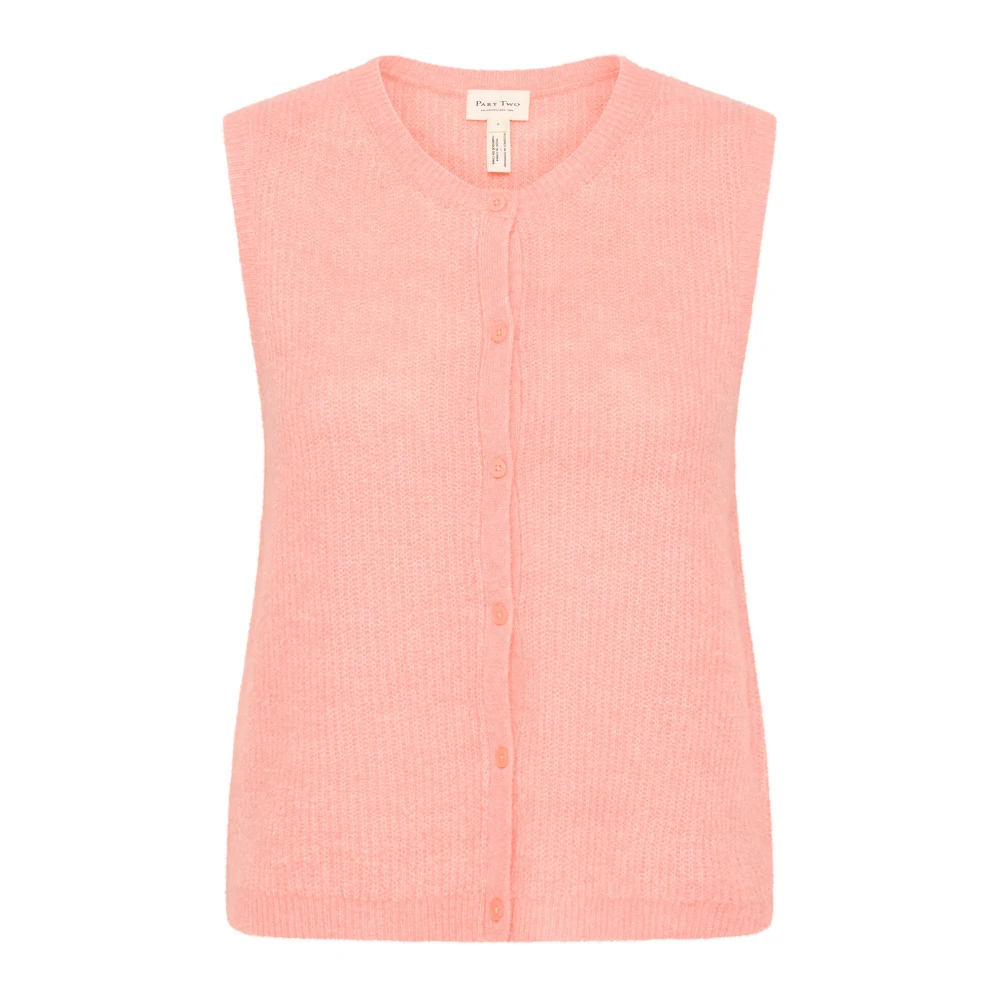 Part Two Zachte Gebreide Trui Peaches N Cream Pink Dames