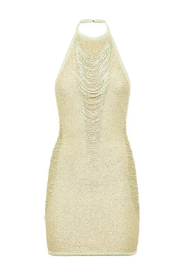 Paillettes Mini Dress Multicutting