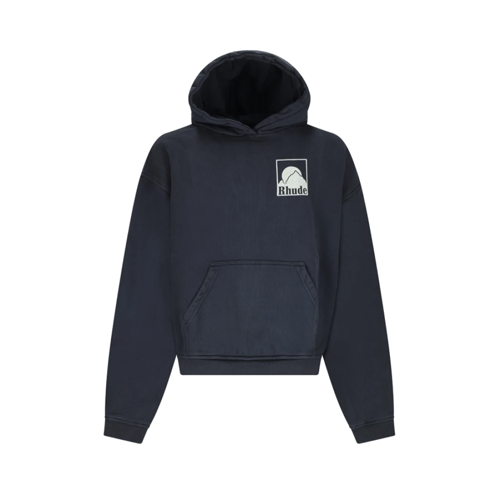 Rhude Uomo Nero - Moonlight Badge Hoodie - Sweatshirts & Hoodies - L