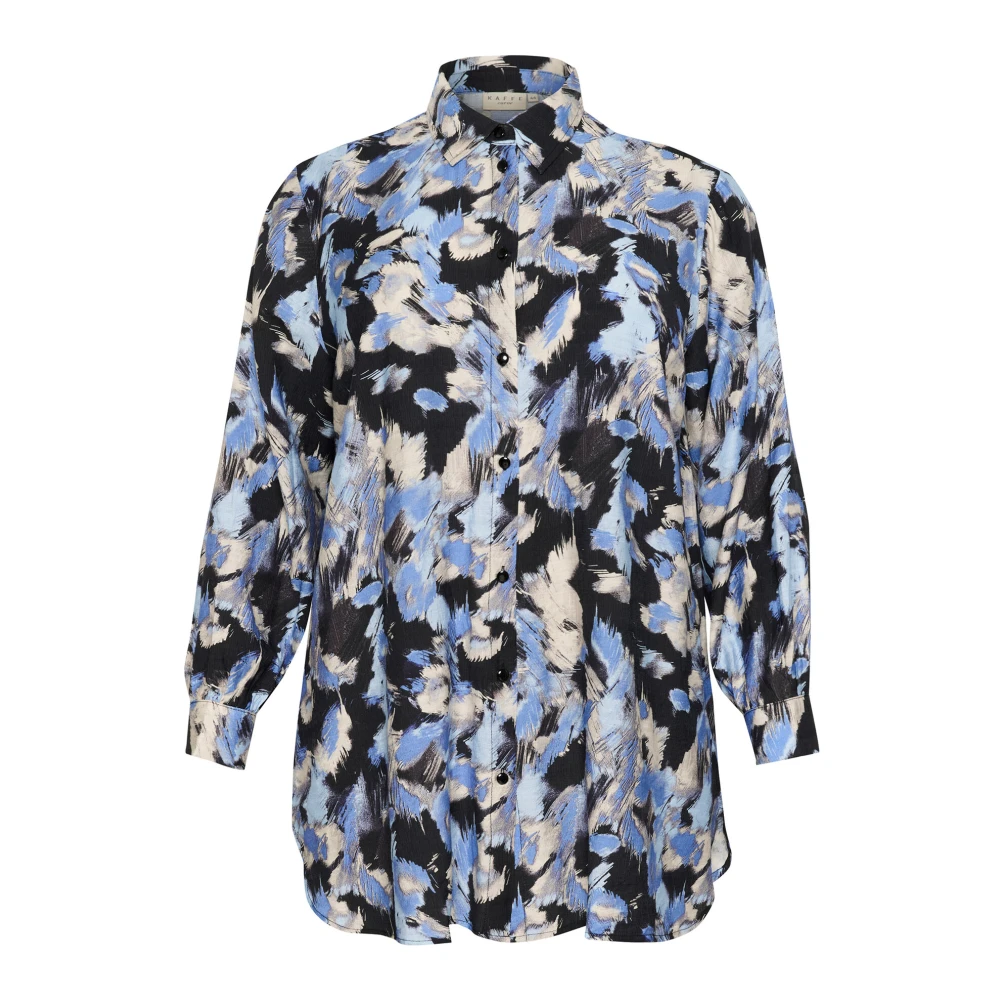 Kaffe Curve Grafische Strepen Overhemd Tuniek Jurk Multicolor Dames